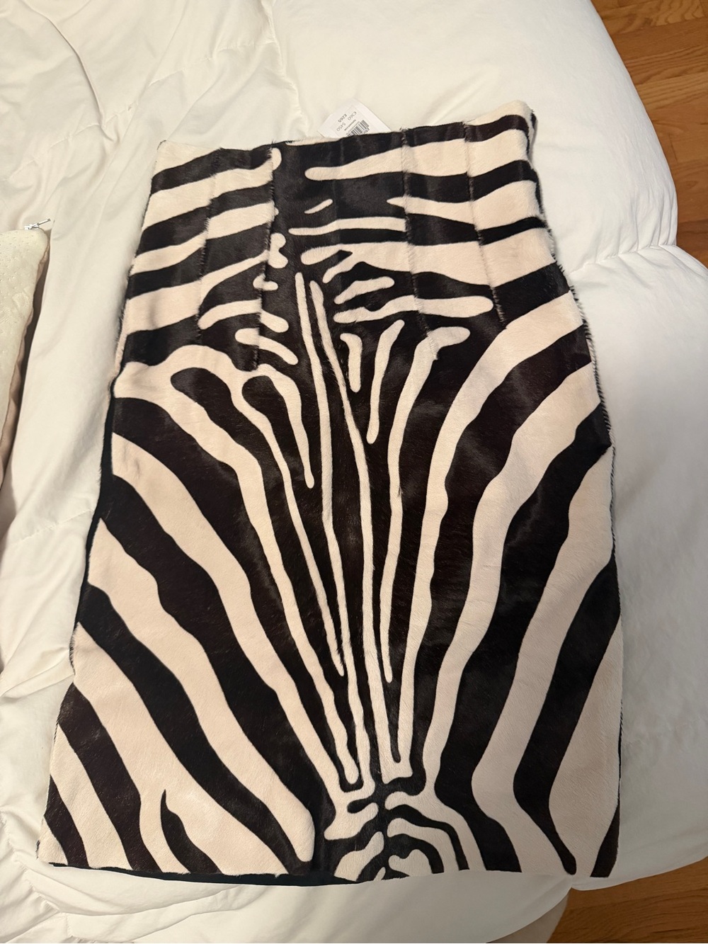Unique Ponyhair Zebra Print Skirt NWT